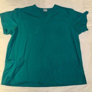 Green Scrub Top – Size 2X – Cotton Blend